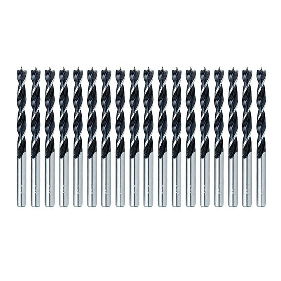 Wood  Point Drill Bit Set 1/8 in. 20Pcs Spur Point Stubby Woodworking Drill Bits