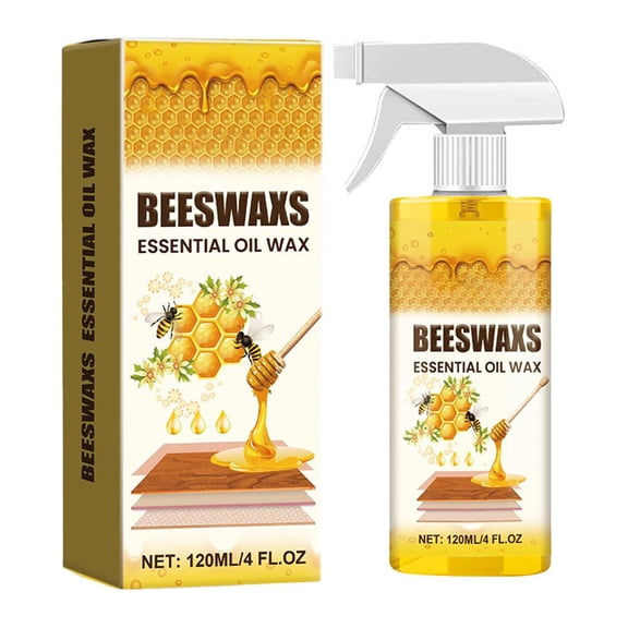 Wood Polish Spray - Natural Beeswax Care Spray & Restorer,2026 New Bees Wax Furniture Polish and Cleaner,Natural Beeswax Repairing and CareSpray for Living Room, Kitchen, Furnishings, Wooden Floors