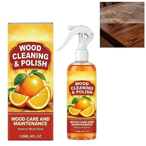 Wood Polish Spray, Natural Wood Cleaner & Furniture Conditioner,Natural WoodPolish Spray Repair Agent for Living Room,Kitchen,Wooden Furniture and Floor,Helps Clean & Protect WoodSurfaces