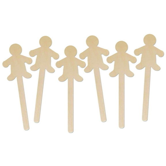 Wood Popstix Shapes per 1 Pack of 5