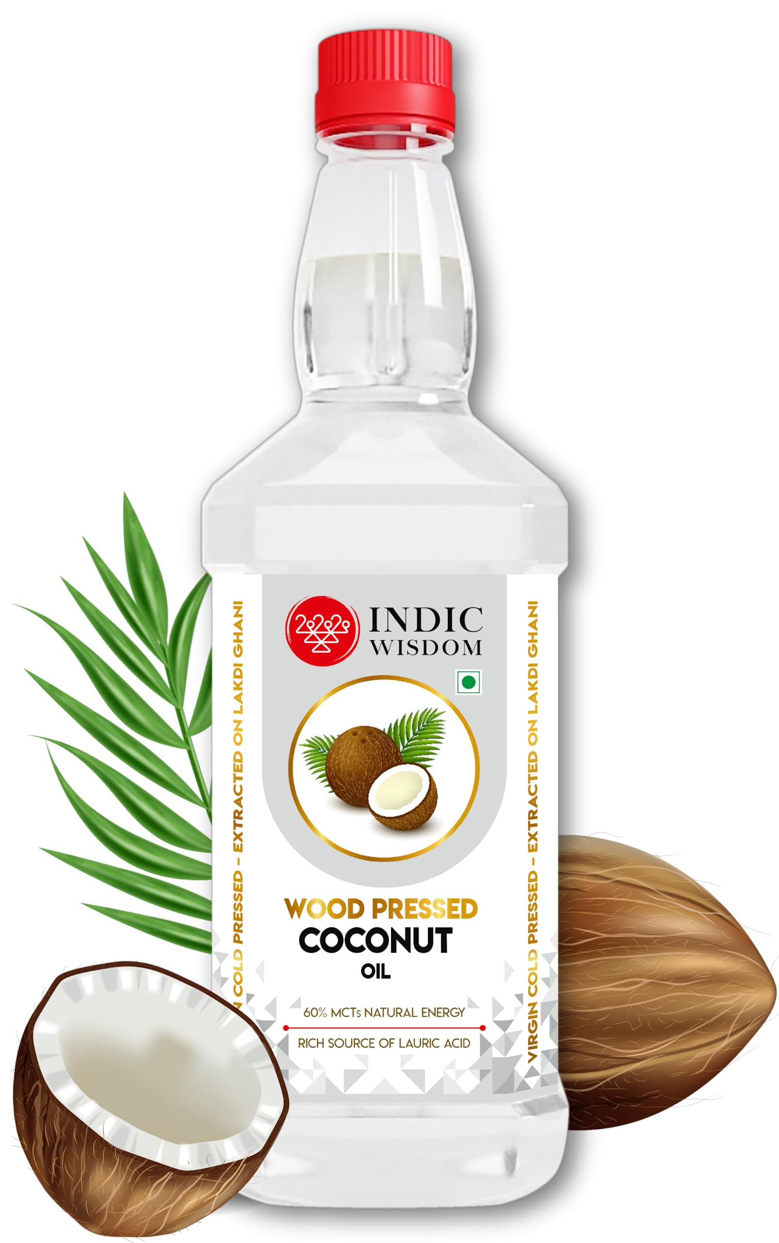 Wood Pressed Coconut Oil, Vegan Cold Pressed Coconut Oil, Pure