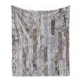thumbnail image 1 of Wood Print Soft Flannel Fleece Blanket, Pastel Colored Oak Timber Boards of a Farmhouse in the Country Natural Lifestyle, Cozy Plush for Indoor and Outdoor Use, 60" x 80", Multicolor, by Ambesonne, 1 of 5