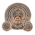 thumbnail image 1 of Wood Printing Block Stamp Indian Wooden Brown Textile Stamps Decorative Block, 1 of 3