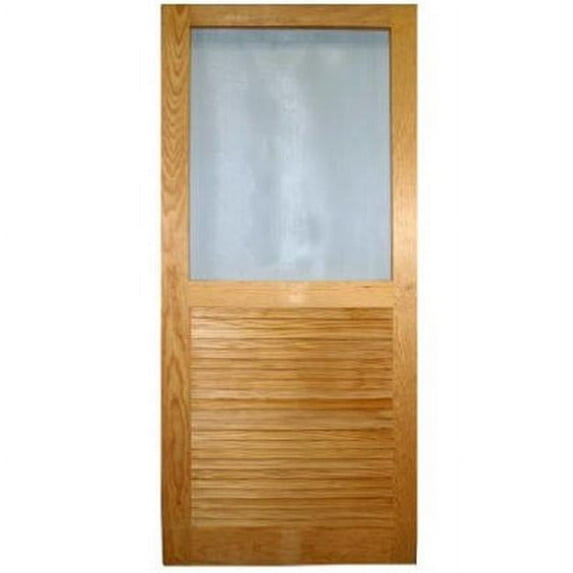 Wood Products 244081 Louver Wood Screen Door, Charcoal - 2 ft. 8 in. x 6 ft. 8 in.