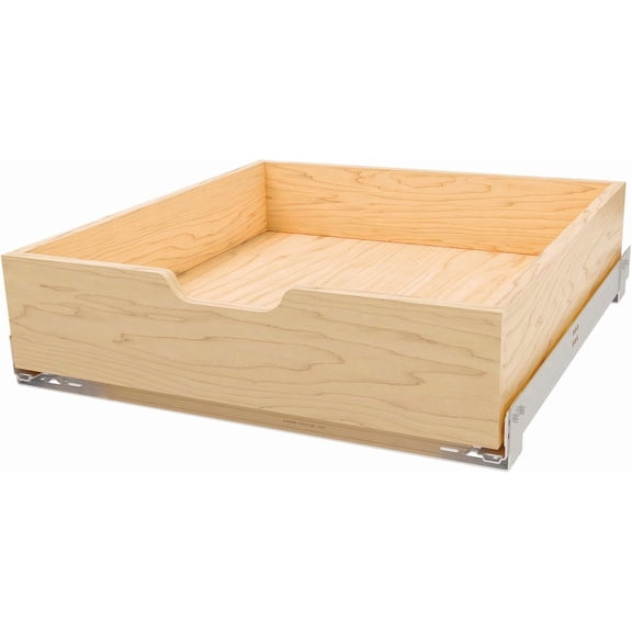Wood Pullout Drawer Box Kitchen Cabinet Organizer w/ BLUM Soft-Close for Base Cabinets, Min Opening Width of 20.75", 4WDB-21SC-1