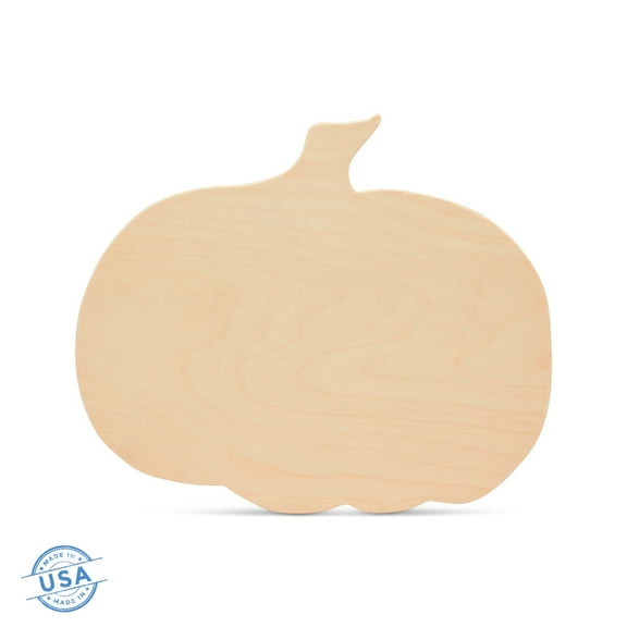 Wood Pumpkin Ornaments 6 x 5-1/2-inch, 1/8 inch Thick, Pack of 3 Wooden Pumpkin Decorations, Small Pumpkins for Crafts, by Woodpeckers