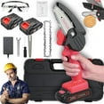 thumbnail image 1 of Wood Ranger Power Shears, 2025 Upgraded Wood Ranger Mini Chainsaw, Handheld Mini Chainsaw, Cordless, Branch Cutter For Gardening Tree Branch, Fruit Trees, Through Every Cut (Red + 2*Battery), 1 of 7