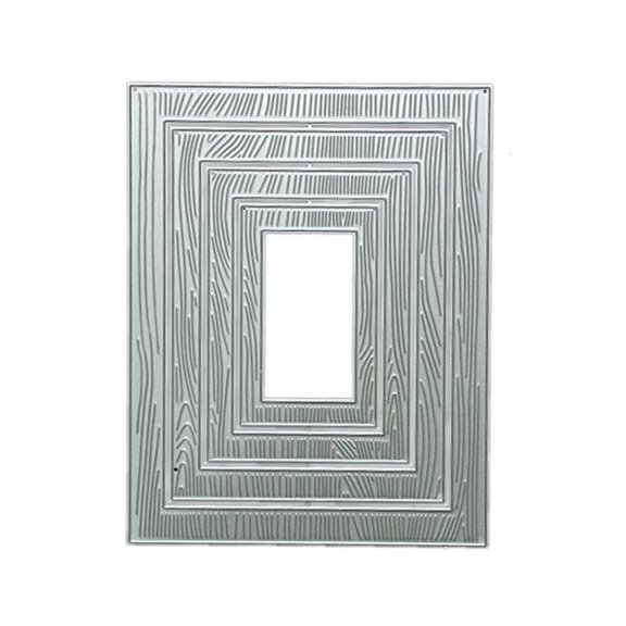 Wood Rectangle Nesting Frame Metal Cutting Dies Stencil Scrapbooking Embossing Die Cuts Card Album Template