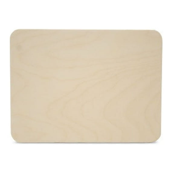 Wood Rectangle Plaque 4 x 3-inch, 1/4-inch Thick, Pack of 250 Small Rounded Edged Unfinished Wooden Cutouts to Paint, by Woodpeckers