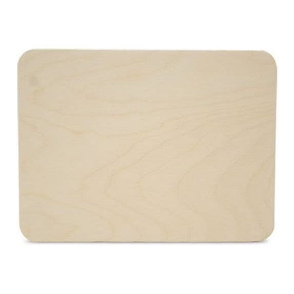 Wood Rectangle Plaque 8-inch x 6-inch, 1/4-inch Thick, Pack of 10 Rounded Edged Cutouts, Blank Wood Signs for Crafts, by Woodpeckers