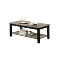 thumbnail image 1 of Wood Rectangular Coffee Table With Open Shelf In Dark Brown Storage For Living Room Use, 1 of 2