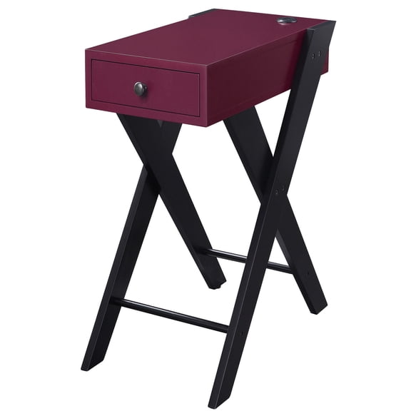 Wood Rectangular Side Table | Near Relaxing Furniture | Storage and Charging in One