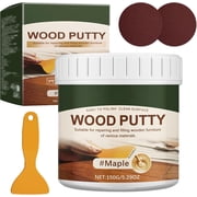Wood Repair Filler Putty,5.29 Oz,Quick Drying Wood Repair Paste | Wood Filler Putty, Fills Cracks & Chips, Smooths Surfaces, Blends with Dark Wood   Easy Application Maple