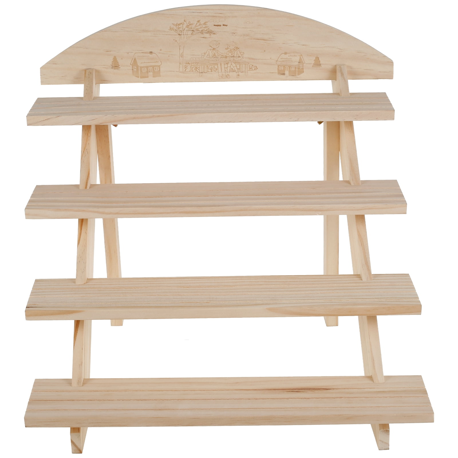 Table Riser Shelf Wood Retail Display Riser Solid Display Shelves Versatile Wood Display ...