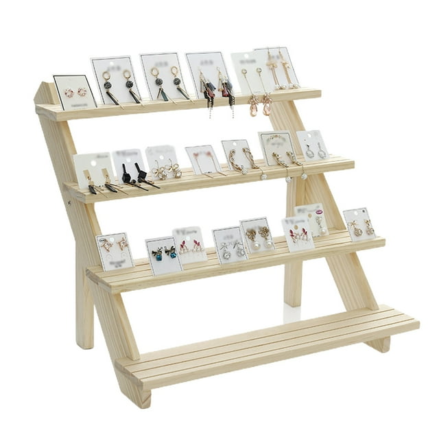 Wood Retail Jewelry Showcase Rack Countertop Small Merchandise Display ...