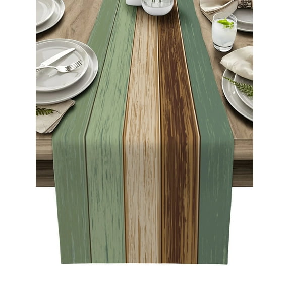 Wood Retro Shabby Table Runner Luxury Home Dining Table Coffee Table Holiday Wedding Decoration Party Dinner Table Runner