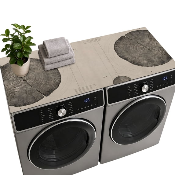 Wood Ringer Washer Wood Ring Washer Dryer Top Protector Mat 51