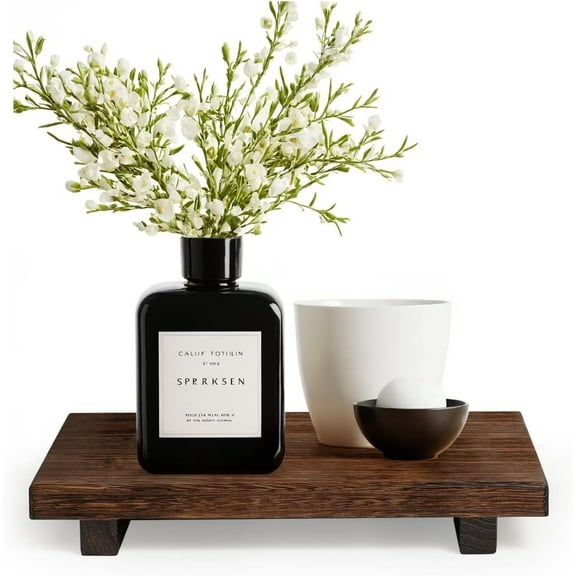 Wood Riser for Decor, 8.66X3.54in Wood Pedestal Stand, Small Wooden Riser for Bathroom for Kitchen Counter