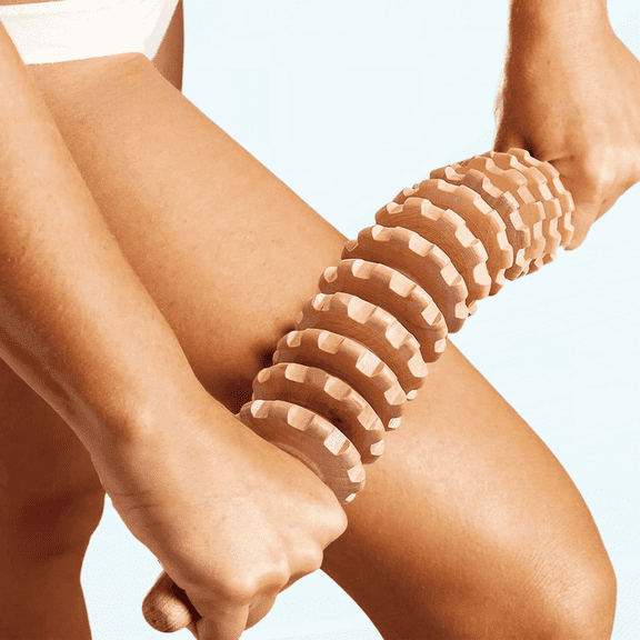 Wood Roller for Stomach Cellulite,Wooden Therapy Massage Tools for Body Shaping,Wood Rolling Massager Stick for Back Pain Reilf, Muscle Knots,Lymphatic Drainage