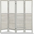 Wood Room Dividers 4 Panel Premium Wooden Room Dividers Wall for