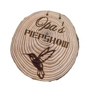 Wood Round Bird Feeder With Carved Pattern Hanging Rope Secure Hanging For Balconies Garden Unique For Grandfather