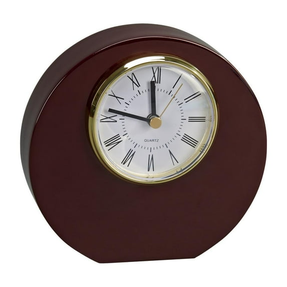 CGI Wood Round Clock, 5.5" Xs 5.75" X 1.5"