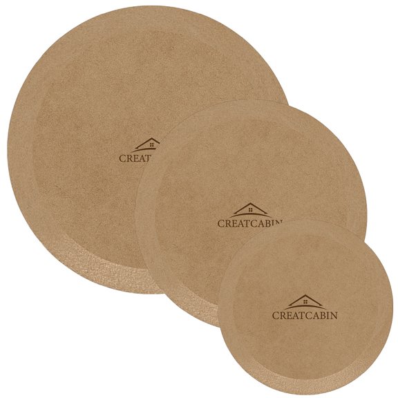 Wood Round Pottery Tools Ceramic Plate Forming Mold Wooden Density Plate Printing Blank Stripping Mud Plate for Ceramic Project Work Tan Tan DIY
