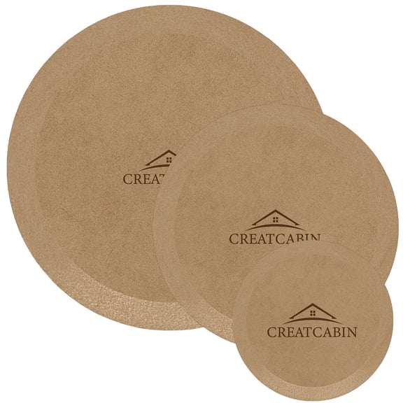 Wood Round Pottery Tools Ceramic Plate Forming Mold Wooden Density Plate Printing Blank Stripping Mud Plate for Ceramic Project Work Tan Tan for DIY