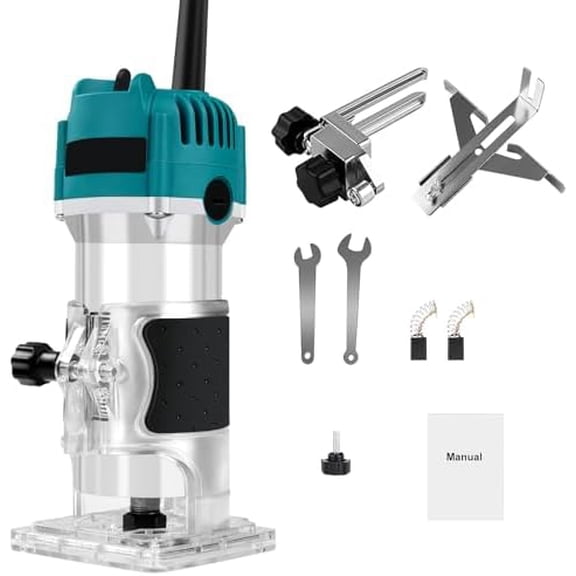 Wood Router, 110V 800W Compact Wood Router Tool 30000R/MIN Hand Compact Router Tools for Woodworking Slotting Trimming$$Tools & Hardware Other