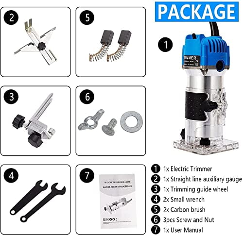 Wood Routers, Wood Trimmer Router Tool, Compact Wood Palm Router, Tool ...