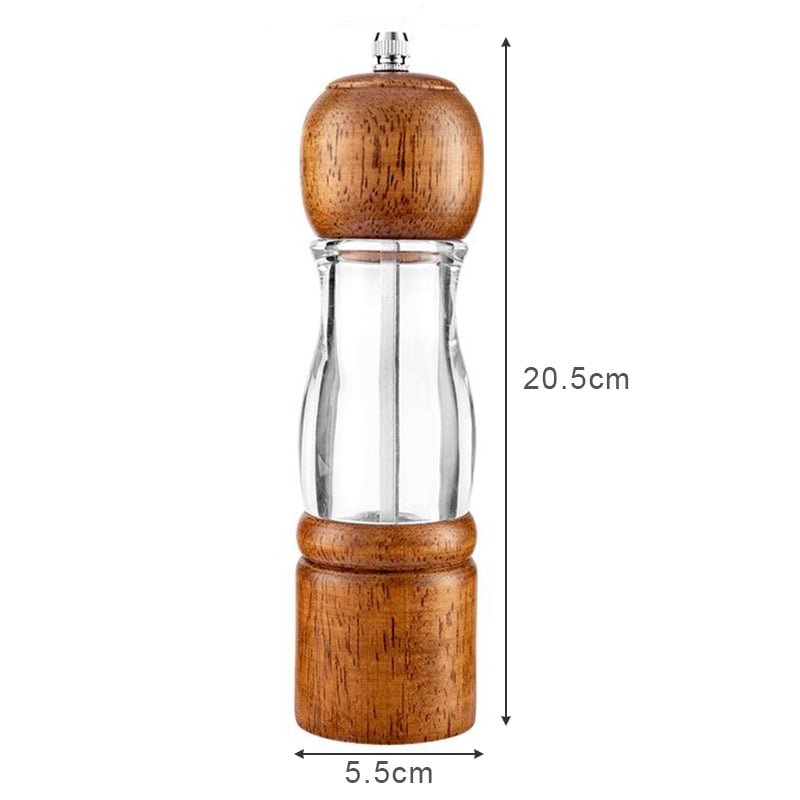 Wood Salt And Pepper Mill Manual Pepper Grinder Adjustable Ceramic Rotor Seasoning Spice Grinders Kitchen Cooking Tools