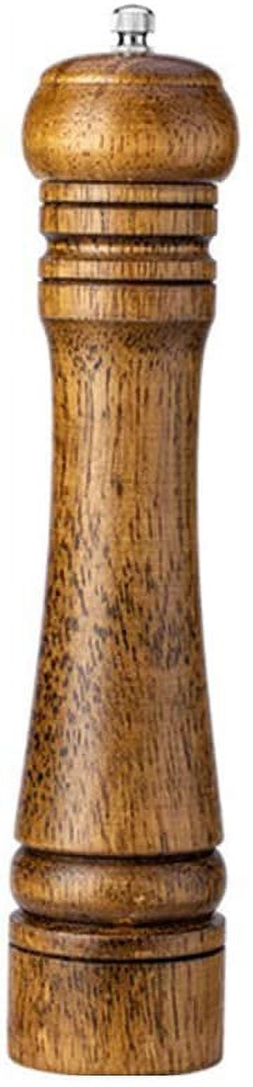 Wood Salt and Pepper Mill, Pepper Grinders, Salt Shakers with Adjustable Ceramic Rotor By KAUKKO (05-10")