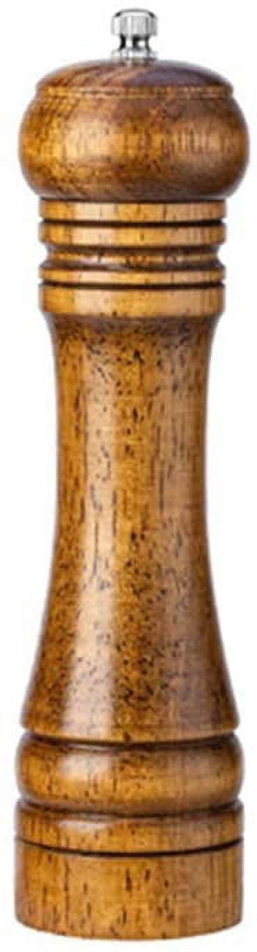 Wood Salt and Pepper Mill, Pepper Grinders, Salt Shakers with Adjustable Ceramic Rotor By KAUKKO （05-8"）