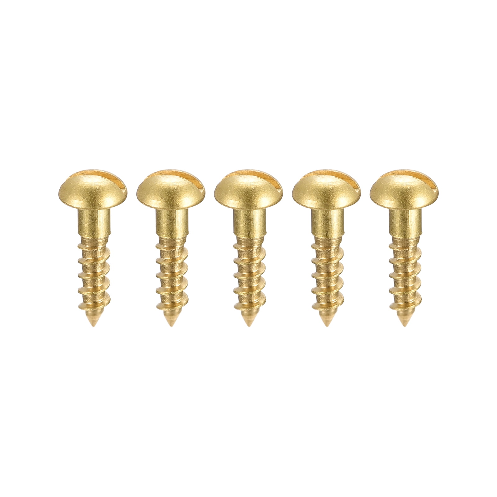 Wood Screws M2.5 x 10mm Slotted Round Head Copper Self-Tapping Screw 200 Pcs