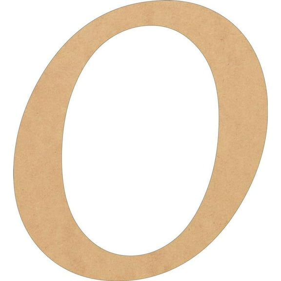 Wood Script Letters, Blank 15'' Monotype Font O, Craft Wall Hanging Shape