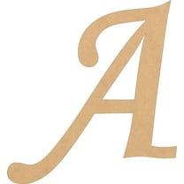 Wood Script Letters, Blank 6'' Monotype Font A, Craft Wall Hanging Shape