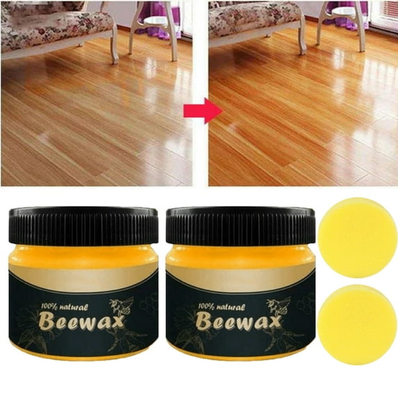 Wood Seasoning Beewax, 2025 Natural Traditional Beeswax Polish Wood Furniture Cleaner for Wood Furnitures and Floors for Furniture to Beautify & Protect