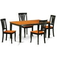 thumbnail image 1 of Wood Seat Kitchen Table Set - Dining Table & 4 Chair, Black & Cherry - 5 Piece, 1 of 1