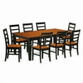 thumbnail image 1 of Wood Seat Table & Chair Set with One Logan Dining Table & 8 Chairs, Black & Cherry - 9 Piece, 1 of 1