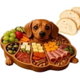 thumbnail image 1 of Wood Serving Platter - Dog Multi-Compartment Display Table Decor | Wooden Charcuterie Board Serving Tray For Cheese, Meat, Fruit, Candy, Desserts, Home Kitchen, Party And Holiday Use, 1 of 9