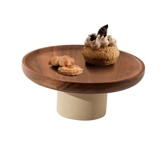 Wood Serving Tray Clear Dustproof Domes Kitchen Storage Solution