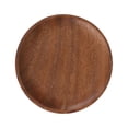 thumbnail image 1 of Wood Serving Tray, Round Wooden Tray Natural Wood Serving Plates Food Dishes, 1 of 5