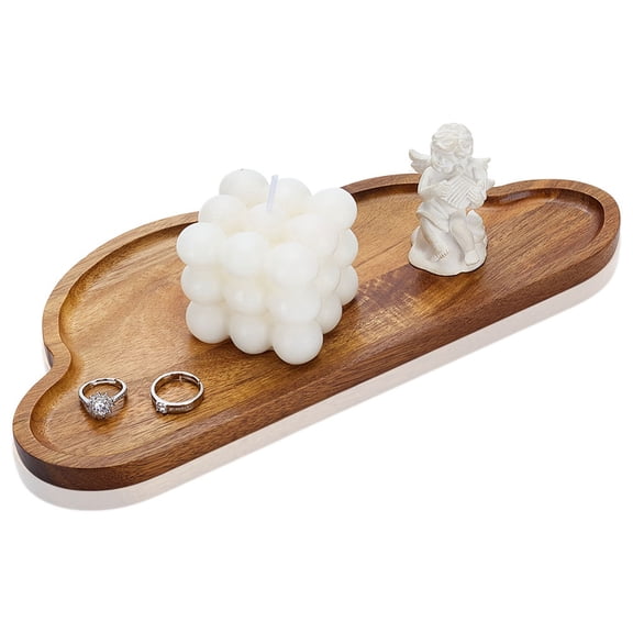 Wood Serving Trays Cloud Shape Tan 290x130x15.5mm DIY