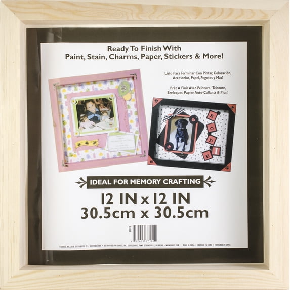 Wood Shadow Box-12"X12"X1.75"