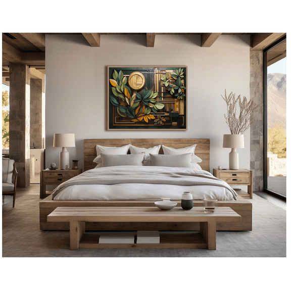 Wood Shapes Earth Elements Botanical Poster Boho Poster Room Decor Bedroom Art Earth Tones Poster Home Decor Neutral Colors Art Prints