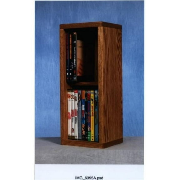 Wood Shed 215 Solid Oak 2 Row Dowel DVD Cabinet Tower