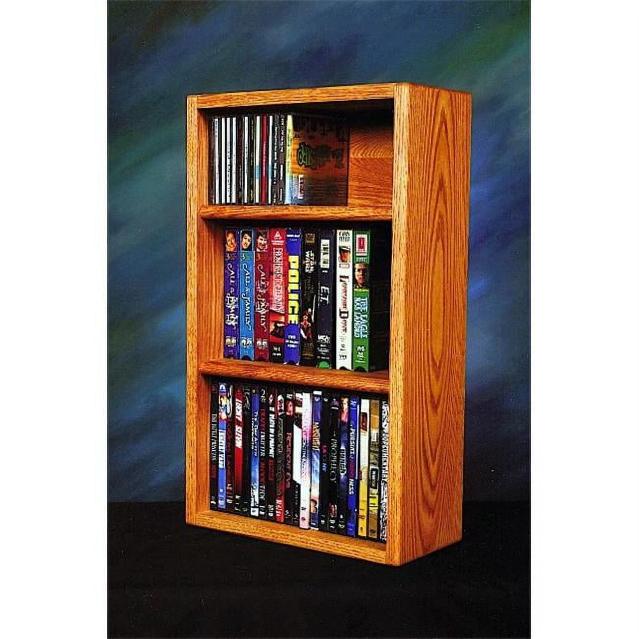 Wood Shed 3131 W Solid Oak desktop or shelf for CDs and DVDs VHS