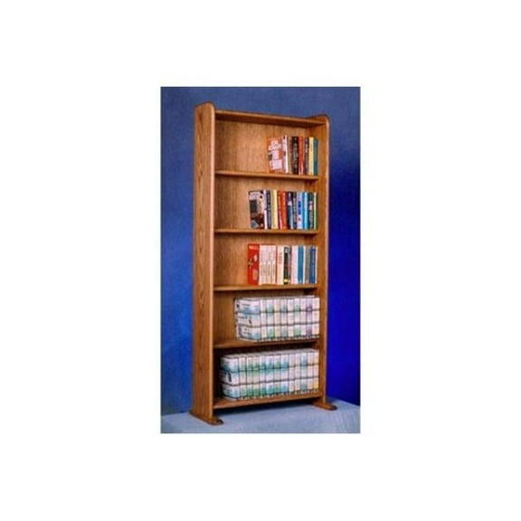 Wood Shed 507 Solid Oak Cabinet for DVDs- VHS tapes- books and more