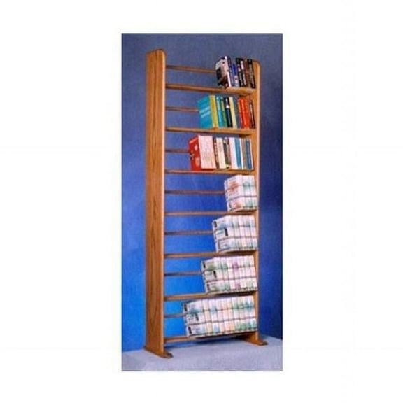 Wood Shed 705- Bookcase Solid Oak 7 Row Dowel Book Rack