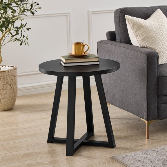 Wood Shelf End Table, Gray